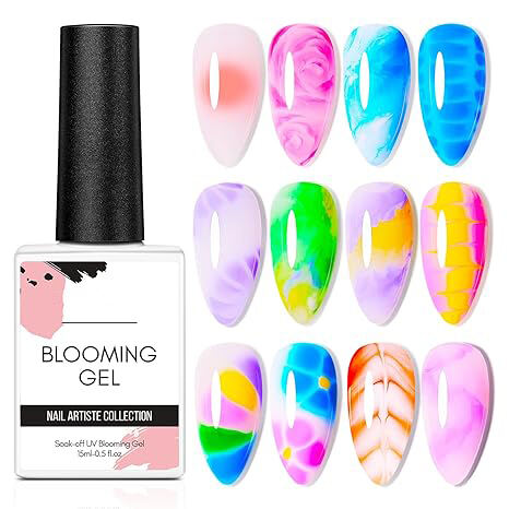 Nail supplier Custom Logo Nail Art Long lasting Function Gel Polish Uv Led Nail Blooming Gel Top Coat Base Gel Bloom Flower supplier