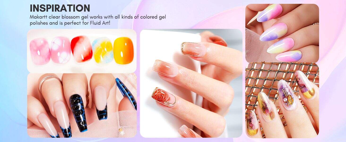 Nail supplier Custom Logo Nail Art Long lasting Function Gel Polish Uv Led Nail Blooming Gel Top Coat Base Gel Bloom Flower supplier