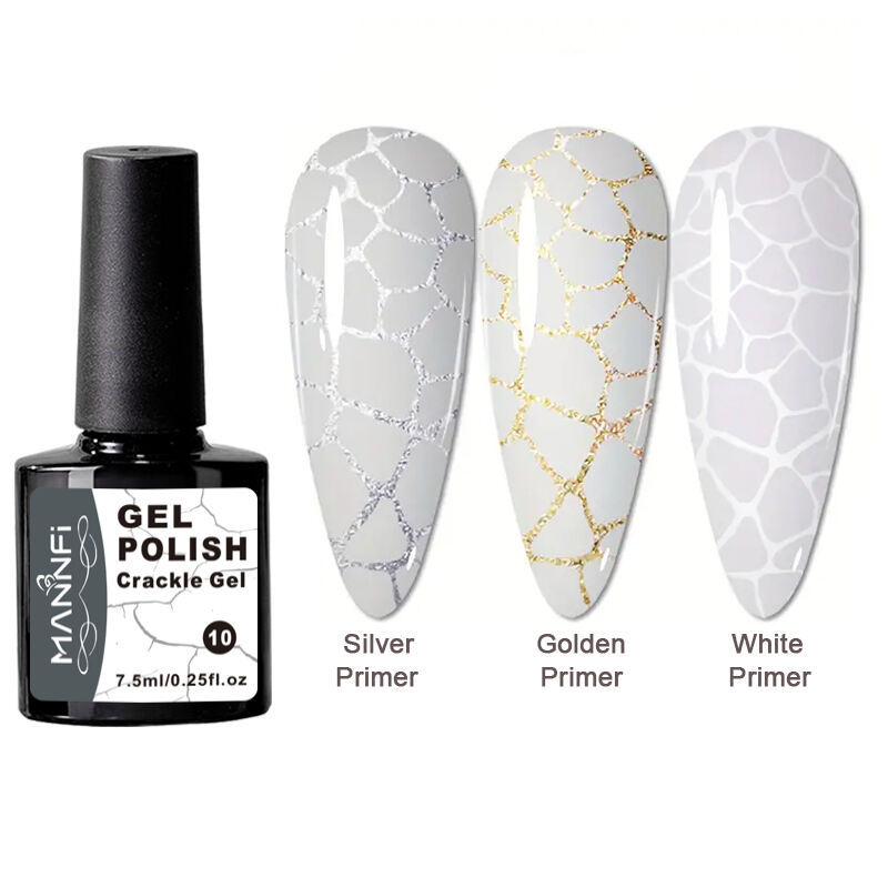 MANNFI Nail supplier Nail Art Product High Pigment Cracking Gel Manicure Semi Permanent Gel Polish Uv Led Nail Crackle Gel details