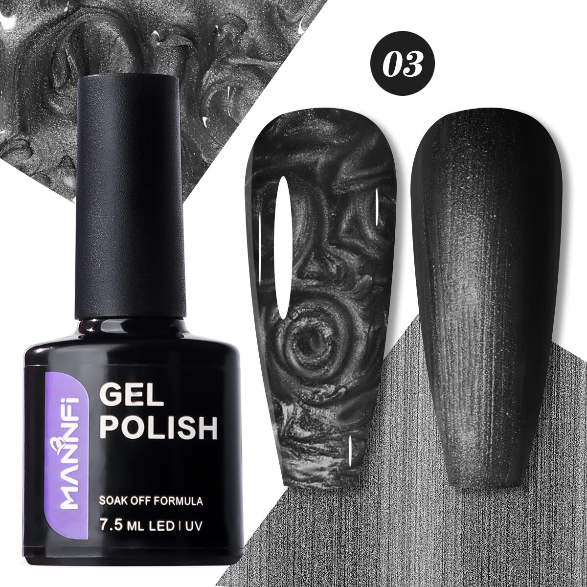 MANNFI Nail Suppliers Pearl Thread Shell Gel Long Lasting Aurora Painting UV Gel Nail Polish Nail Supplier 8 Colors In Stock details