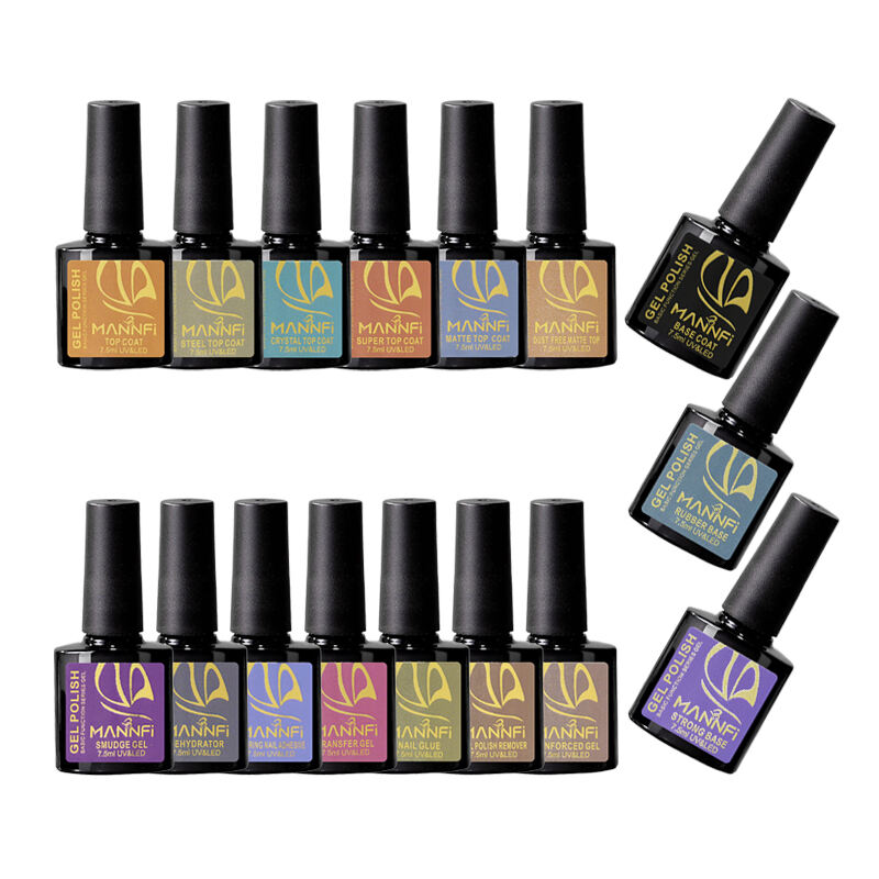 Nail supplier Custom Logo Nail Art Long lasting Function Gel Polish Uv Led Nail Transfer Gel Top Coat Base Gel manufacture