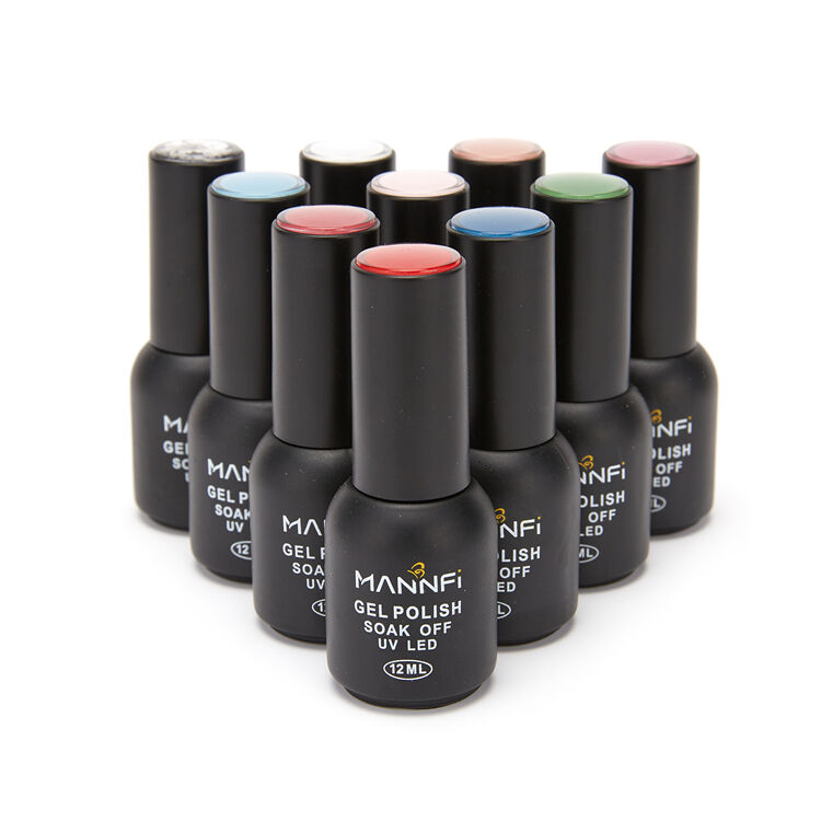 MANNFI Factory Wholesale Nail Supplier Art Product High Quality Low Price Nail Gel Polish Soak Off Uv Led Color Gel Varnish supplier