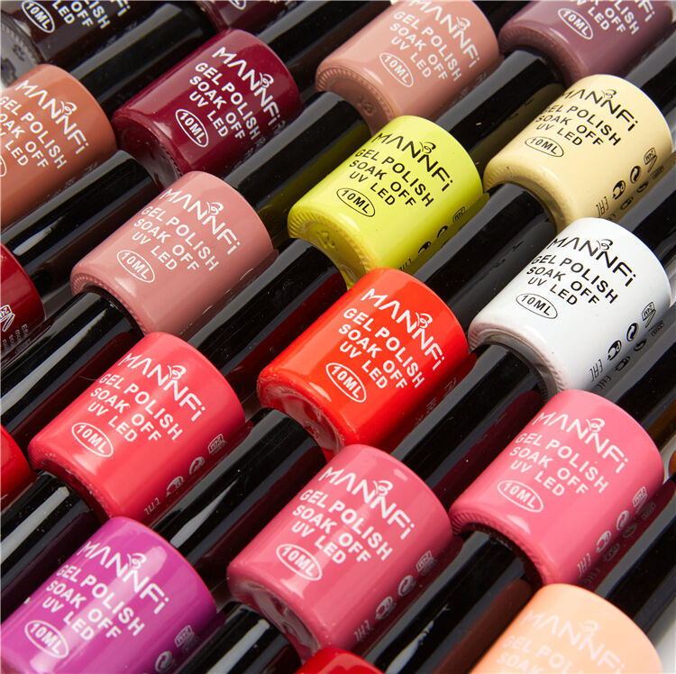 MANNFI Factory Wholesale Nail Supplier Nail Art High Quality Low Price Nail Gel Polish Soak Off Uv Led Color Gel factory