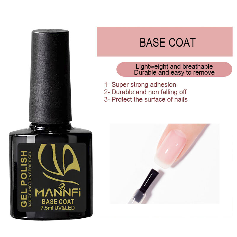 Nail supplier Custom Logo Nail Art Long lasting Function Gel Polish Uv Led Nail Transfer Gel Top Coat Base Gel manufacture