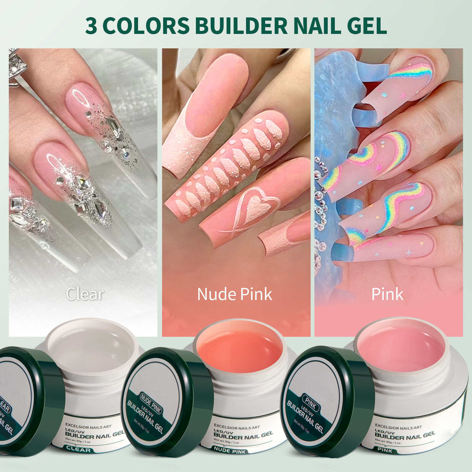 product wholesale uv glow dark quick builder extend gel polish professional supplier for french manicure nail gel extension-15