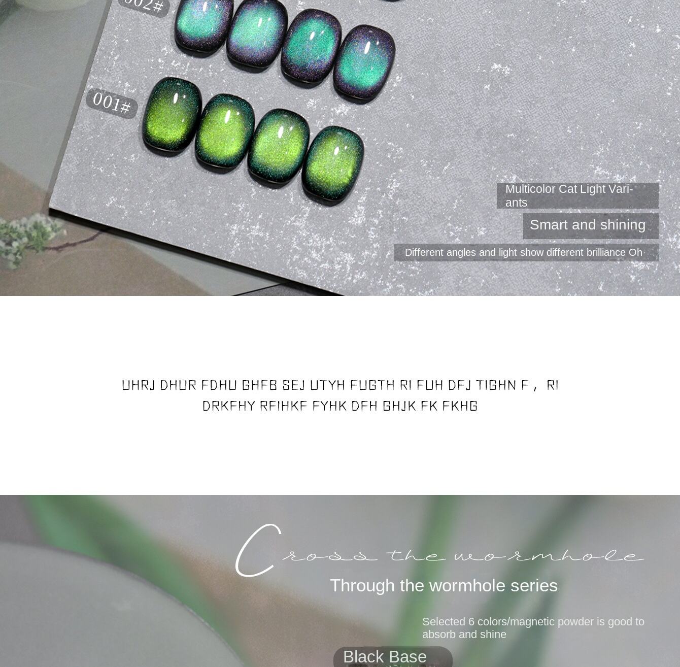 product bomd wormhole series cat eye uv gel nail polish 2025 new colorful multi light flash salon vegan non toxic long lasting bottle-2