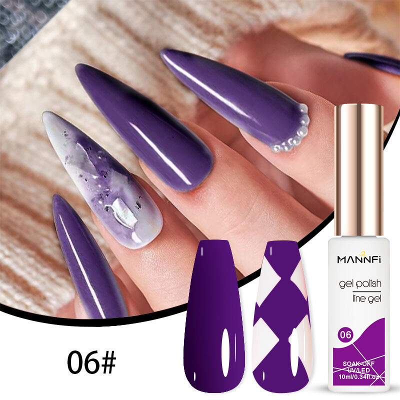 MANNFI DDP Service Factory Nail Painting Art Gel Polish Soak Off Uv Led 12 Colors Drawing Liner Gel Set Nail Product details