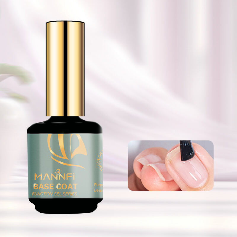 MANNFI Factory Top Quality Cheap Price Long Lasting Base Coat Super Shine Top Coat UV Gel Nail Polish Matte Top Coat details