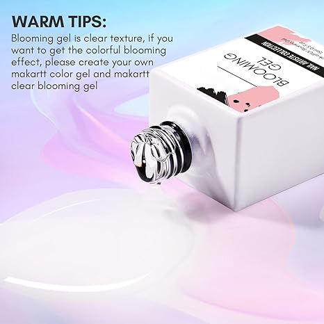 Nail supplier Custom Logo Nail Art Long lasting Function Gel Polish Uv Led Nail Blooming Gel Top Coat Base Gel Bloom Flower details