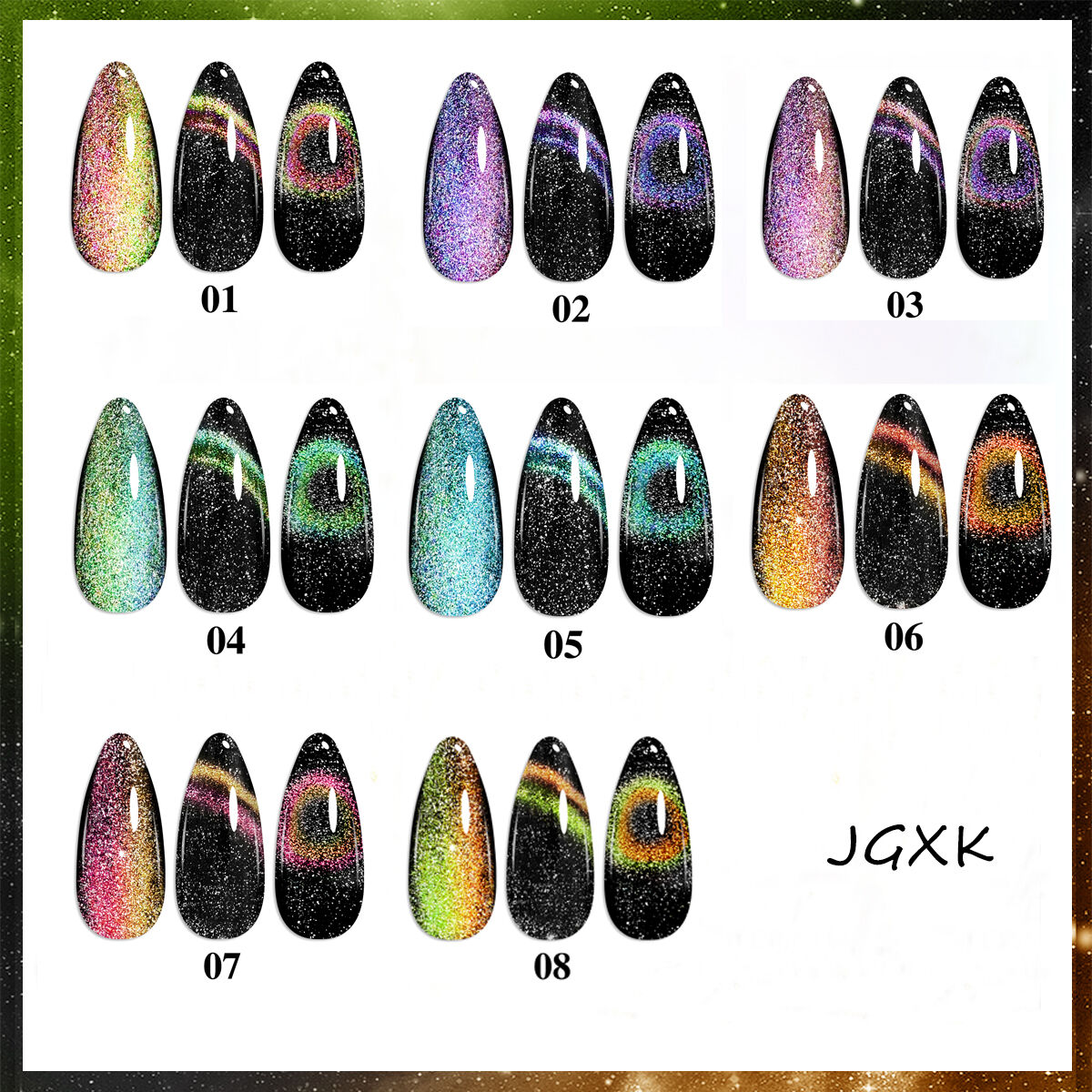 product manfei factory direct 8 colors jgxk cats eye nail polish gel newest french style led lamp 7ml volume customizable private brand-10