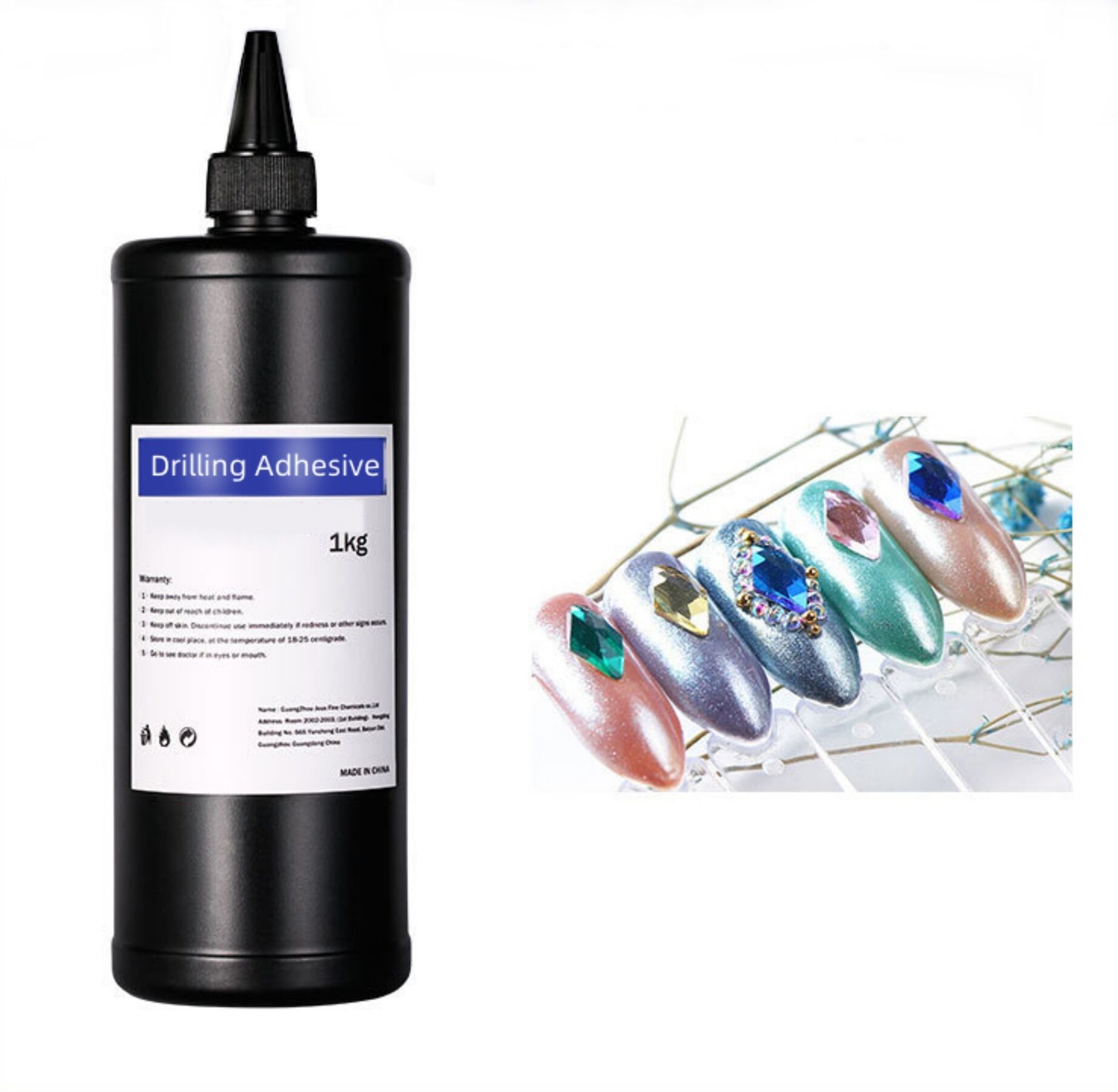 Hot Sale Nail Supplies Custom Logo Nail Art Product Function Gel Polish Soak Off UV Led Drilling Adhesive OEM ODM manufacture