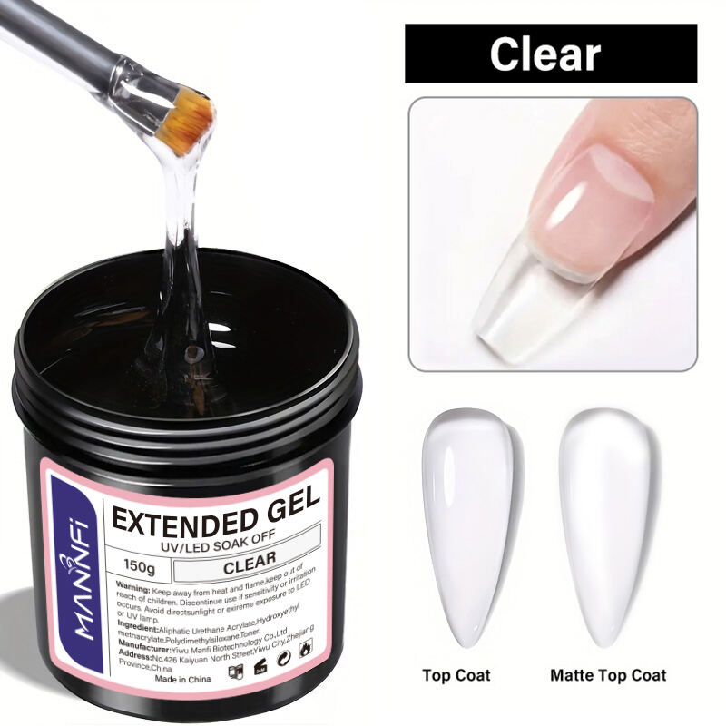 MANNFI  Wholesale 150g Quick Extend Painless Builder Solid Gel Extension UV Led Extension Nail Gel Polish For Nail Strengthen details