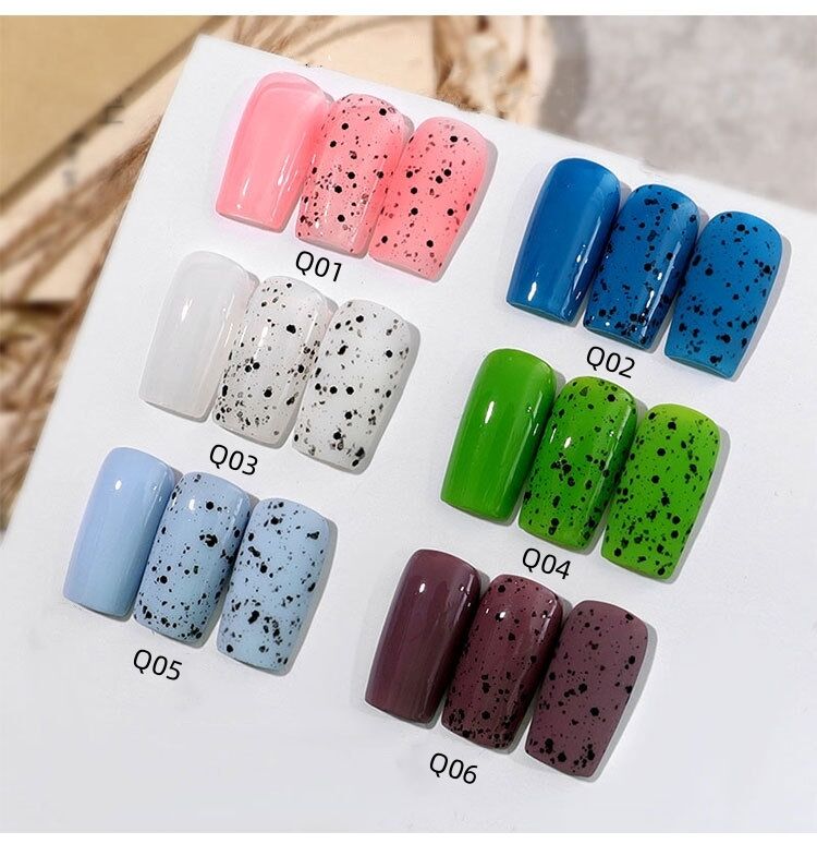 Hot Sell Transparent Quail Egg Style Wholesale UV Nail Gel Polish Competitive Price Nail Salon Art Product supplier