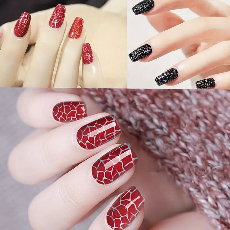 MANNFI Nail supplier Nail Art Product High Pigment Cracking Gel Manicure Semi Permanent Gel Polish Uv Led Nail Crackle Gel details