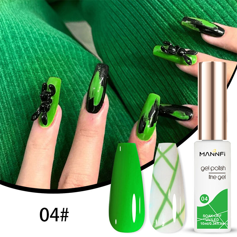 MANNFI DDP Service Factory Nail Painting Art Gel Polish Soak Off Uv Led 12 Colors Drawing Liner Gel Set Nail Product manufacture