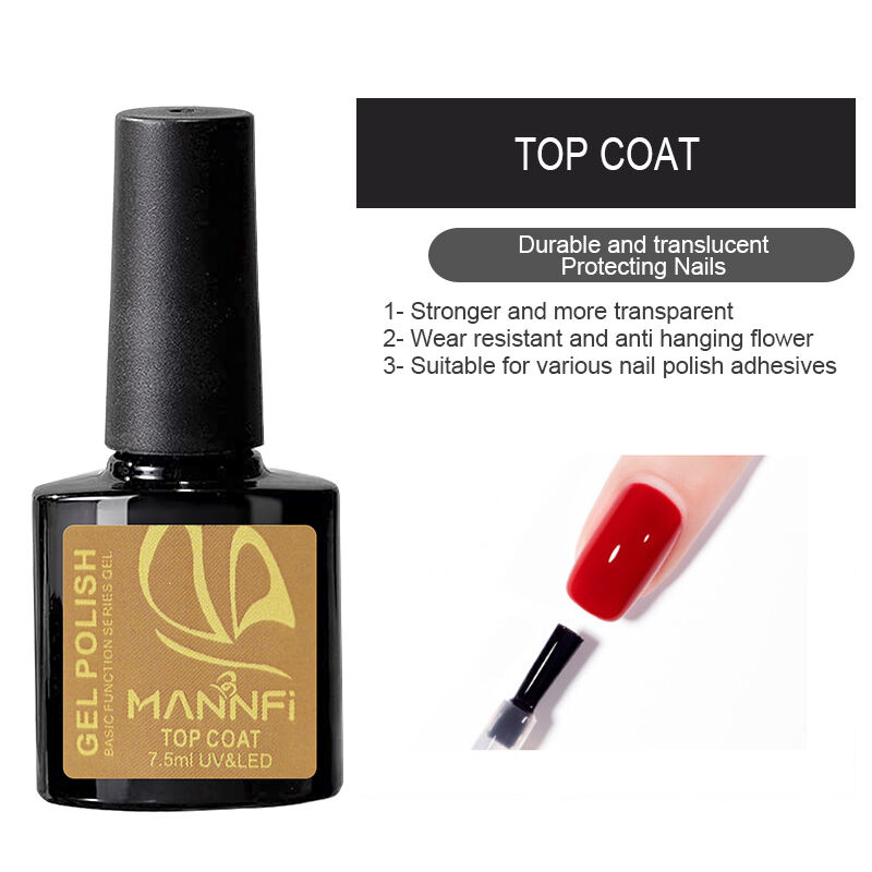 Nail supplier Custom Logo Nail Art Long lasting Function Gel Polish Uv Led Nail Transfer Gel Top Coat Base Gel factory