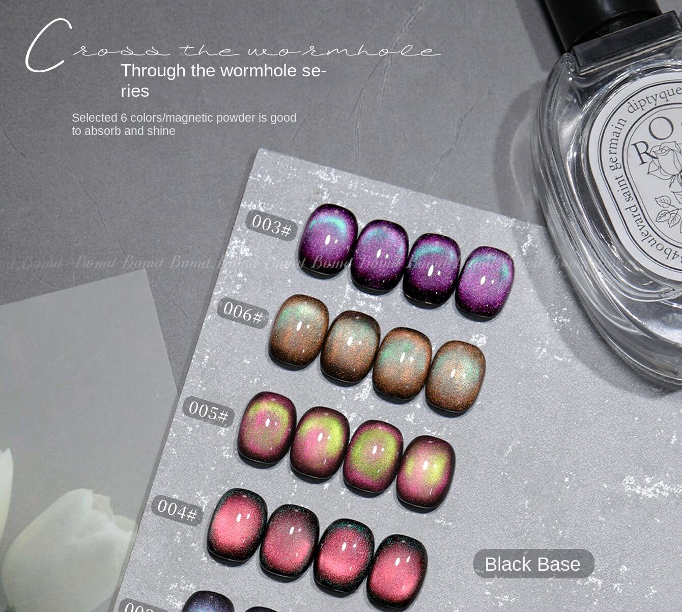 product bomd wormhole series cat eye uv gel nail polish 2025 new colorful multi light flash salon vegan non toxic long lasting bottle-1