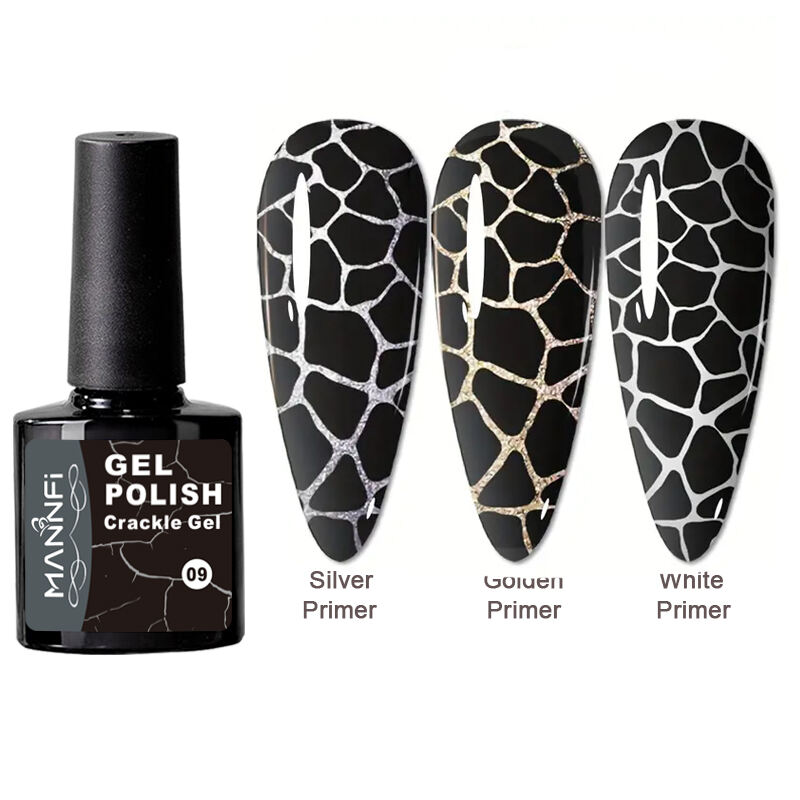 MANNFI Nail supplier Nail Art Product High Pigment Cracking Gel Manicure Semi Permanent Gel Polish Uv Led Nail Crackle Gel factory