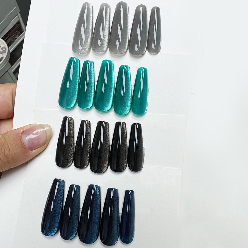 MANNFI Factory Wholesale High Quality UV Magnet Diamond Cat Eye Gel Nail Polish Spar Crystal Cat Eye Gel Nail Art Product supplier