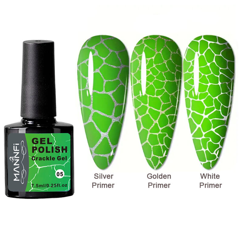MANNFI Nail supplier Nail Art Product High Pigment Cracking Gel Manicure Semi Permanent Gel Polish Uv Led Nail Crackle Gel details
