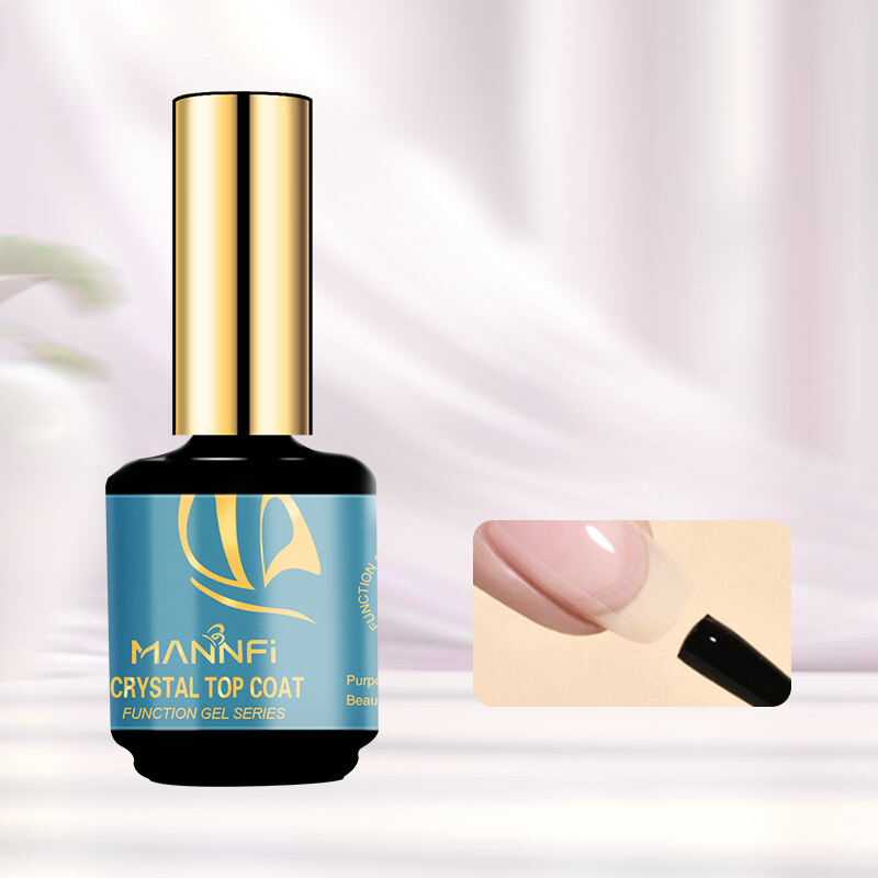 MANNFI Factory Top Quality Cheap Price Long Lasting Base Coat Super Shine Top Coat UV Gel Nail Polish Matte Top Coat factory