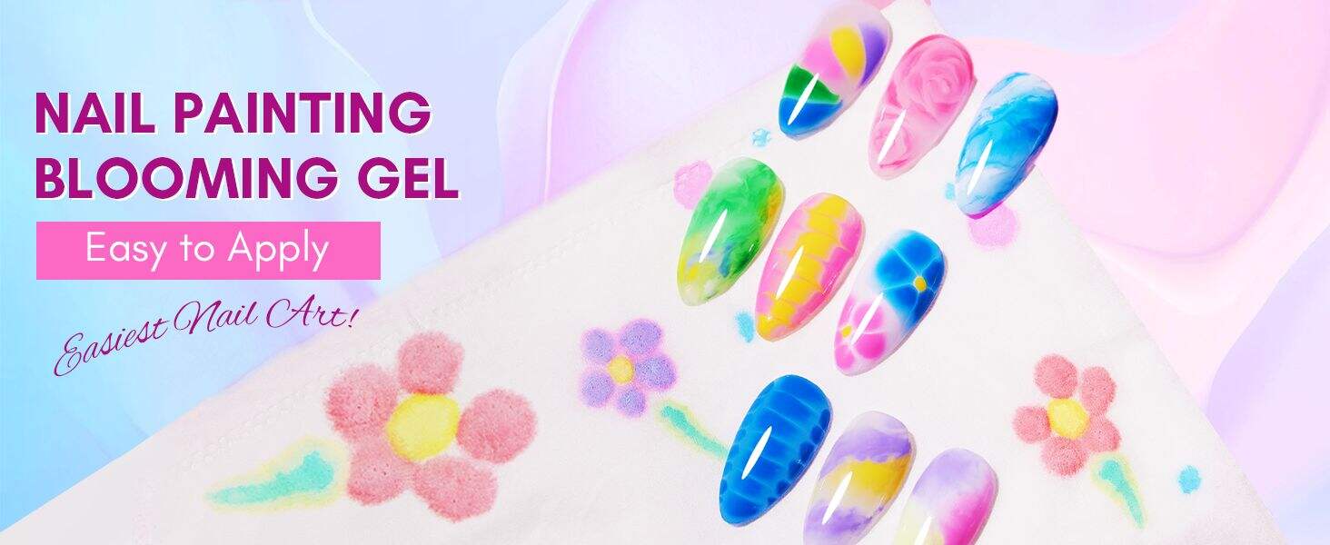 Nail supplier Custom Logo Nail Art Long lasting Function Gel Polish Uv Led Nail Blooming Gel Top Coat Base Gel Bloom Flower manufacture