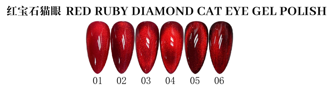 Factory Price Wholesale Custom Label UV Magnet Red Cat Eye Gel Nail Polish Spar Cat Eye Gel Nail Art Product factory