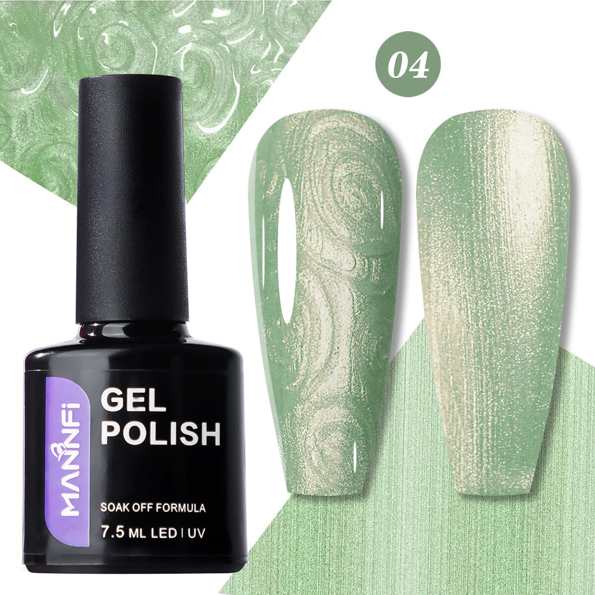 MANNFI Nail Suppliers Pearl Thread Shell Gel Long Lasting Aurora Painting UV Gel Nail Polish Nail Supplier 8 Colors In Stock manufacture