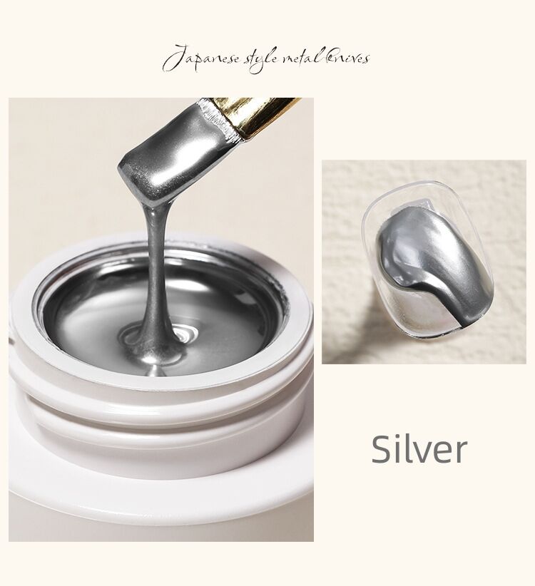 MANNFI Gold Silver Embossing Color Painting Gel Nail Polish Mirror Effect Soak Off Uv Metal Gel Polish Nail Art Design manufacture
