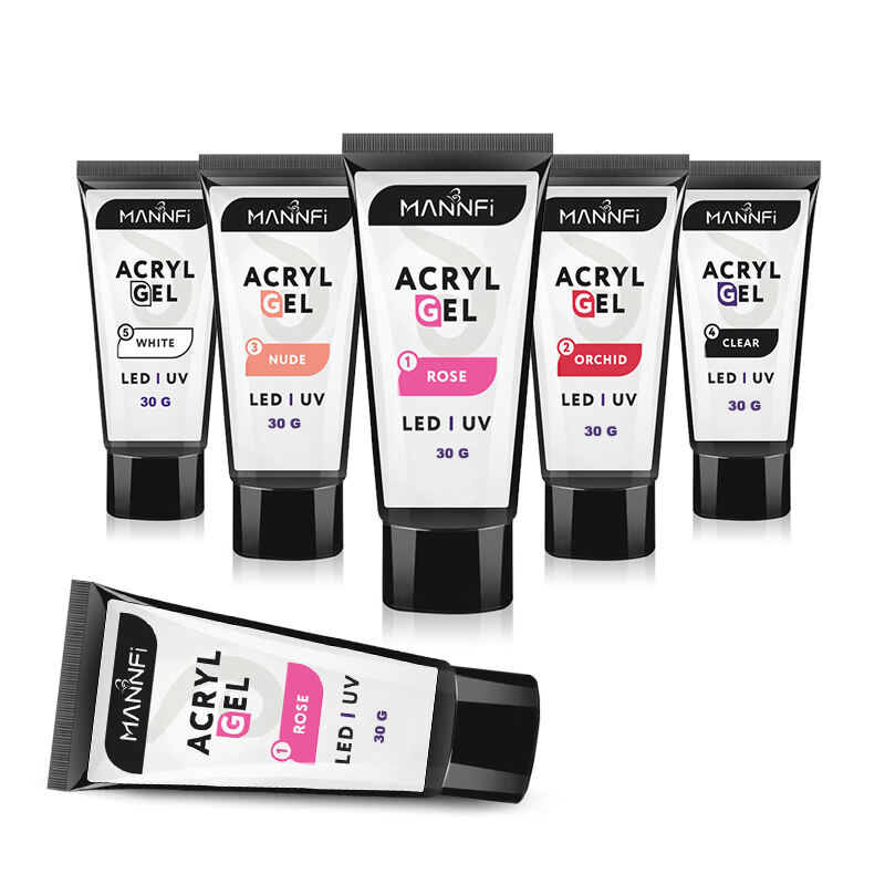 MANNFI Nail Product  Non Form 15ml Cosmetics UV Acrylic Poly Gel Nail Kit 6 Colors Extend Gel For Nail Salon factory