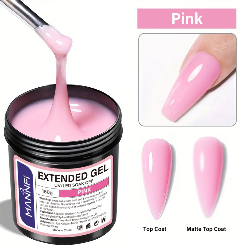 MANNFI  Wholesale 150g Quick Extend Painless Builder Solid Gel Extension UV Led Extension Nail Gel Polish For Nail Strengthen manufacture