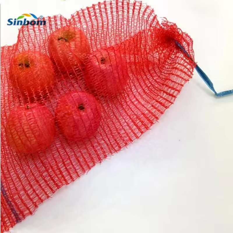 Pe/pp Plastic Onion/Fruit Red Raschel Leno Bag 50kg Net Bags For Vegetables