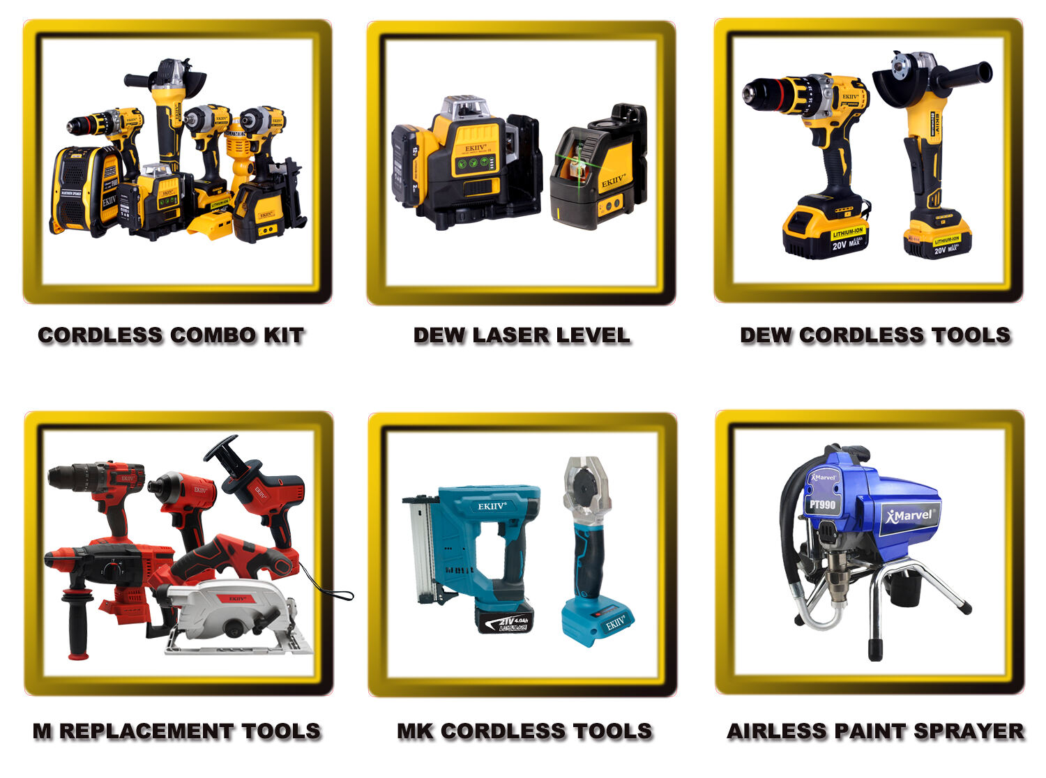 Easy to use European popular All in one European and American popular cordless lithium-lon 15-tool combo kit cordless supplier