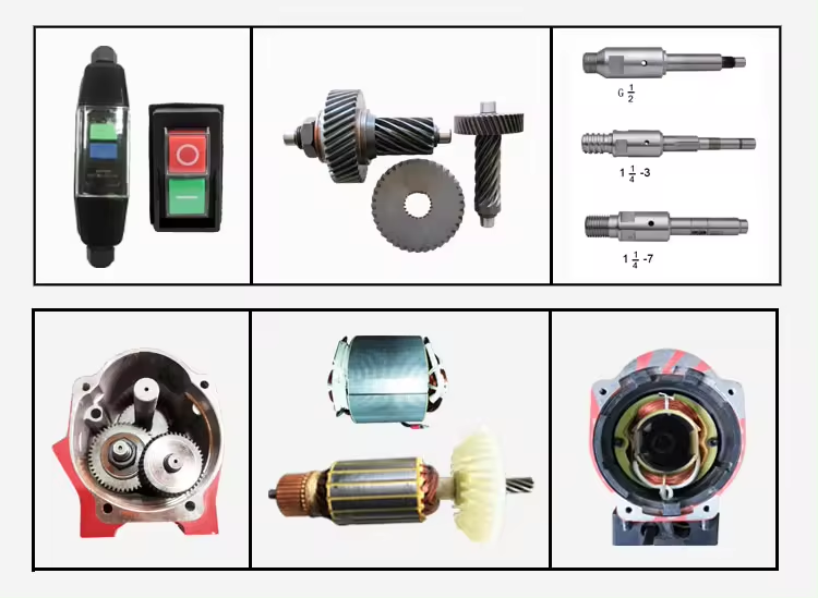 OEM 110V 250mm 3980W 3 gear speed angle Aluminum base knock-down removable high power motor Concrete Drilling Machine with wheel manufacture