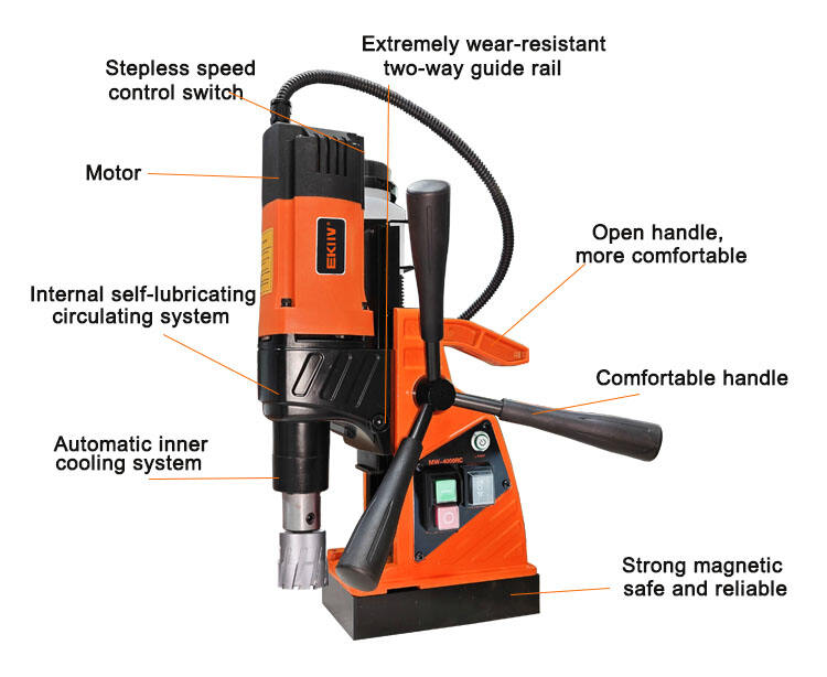 MW-32B 110V 220V mt3 32mm 80mm heavy duty core drill sets variable speed mag drill bit mag base drill magnetic drill press details