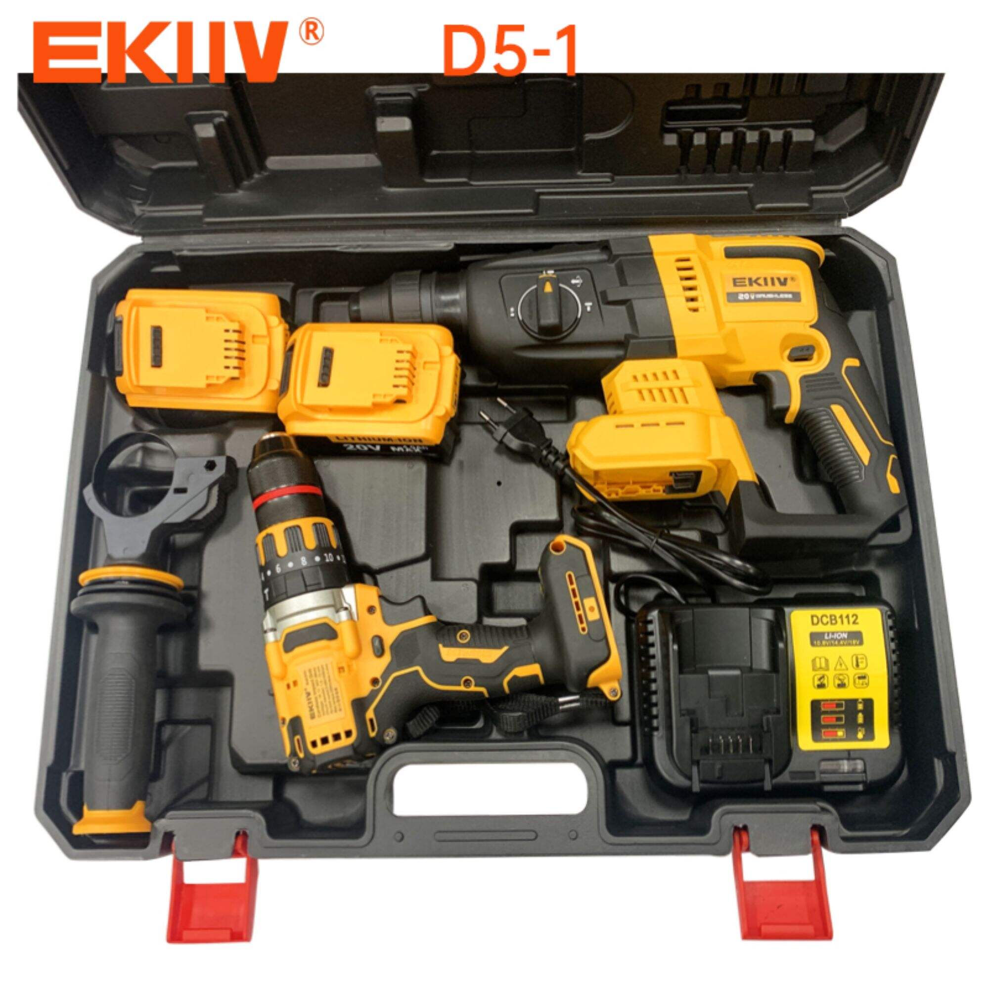 D5-1 EKIIV Exklusive Produkte Profiqualität mit gleicher Batterie-Set Kombination sofort lieferbar Akkuschraubenzieher 20V Set