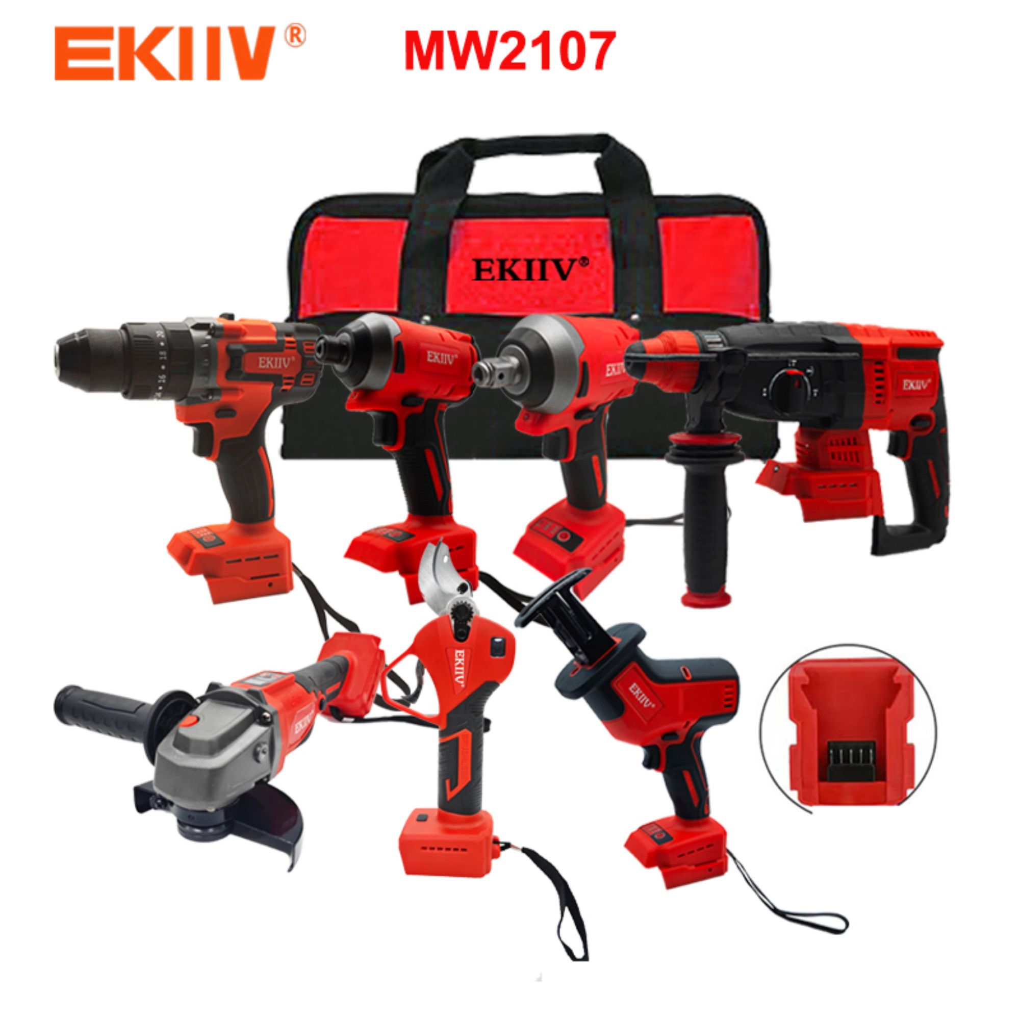 MW2107 EKIIV Door to Door Versand Hochqualität 18V Li-Ion Schraubendreher Akku 100% Originalmarke Ersatzkombinationskit Werkzeug