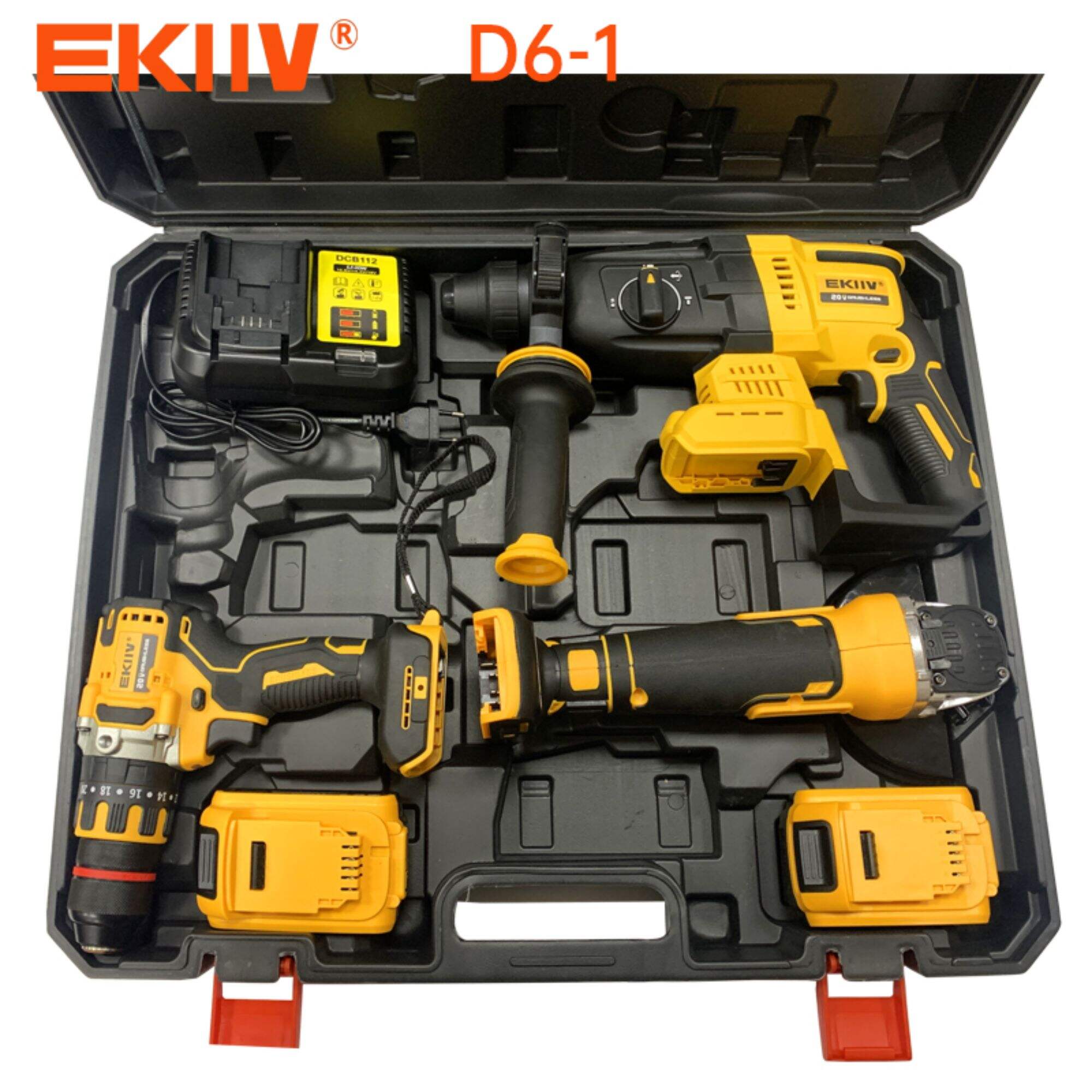 D6-1 EKIIV Exklusive Produkte Profiqualität mit gleicher Batterie-Set Kombination sofort lieferbar Akkuschraubenzieher 20V Set