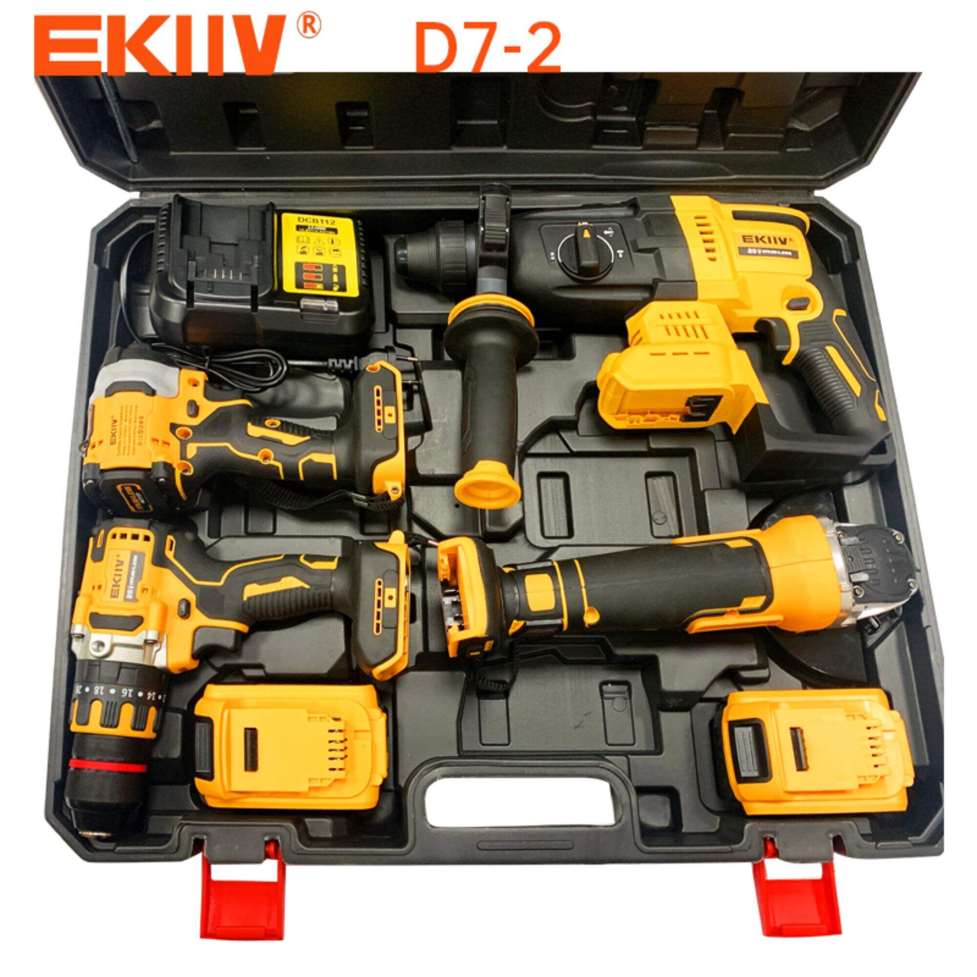 D7-2 EKIIV Exkluzivní produkty profesionální kvality s Kombi sady se stejnou baterií připravenou na skladě bezdrátové nástroje 20v kombi sada set
