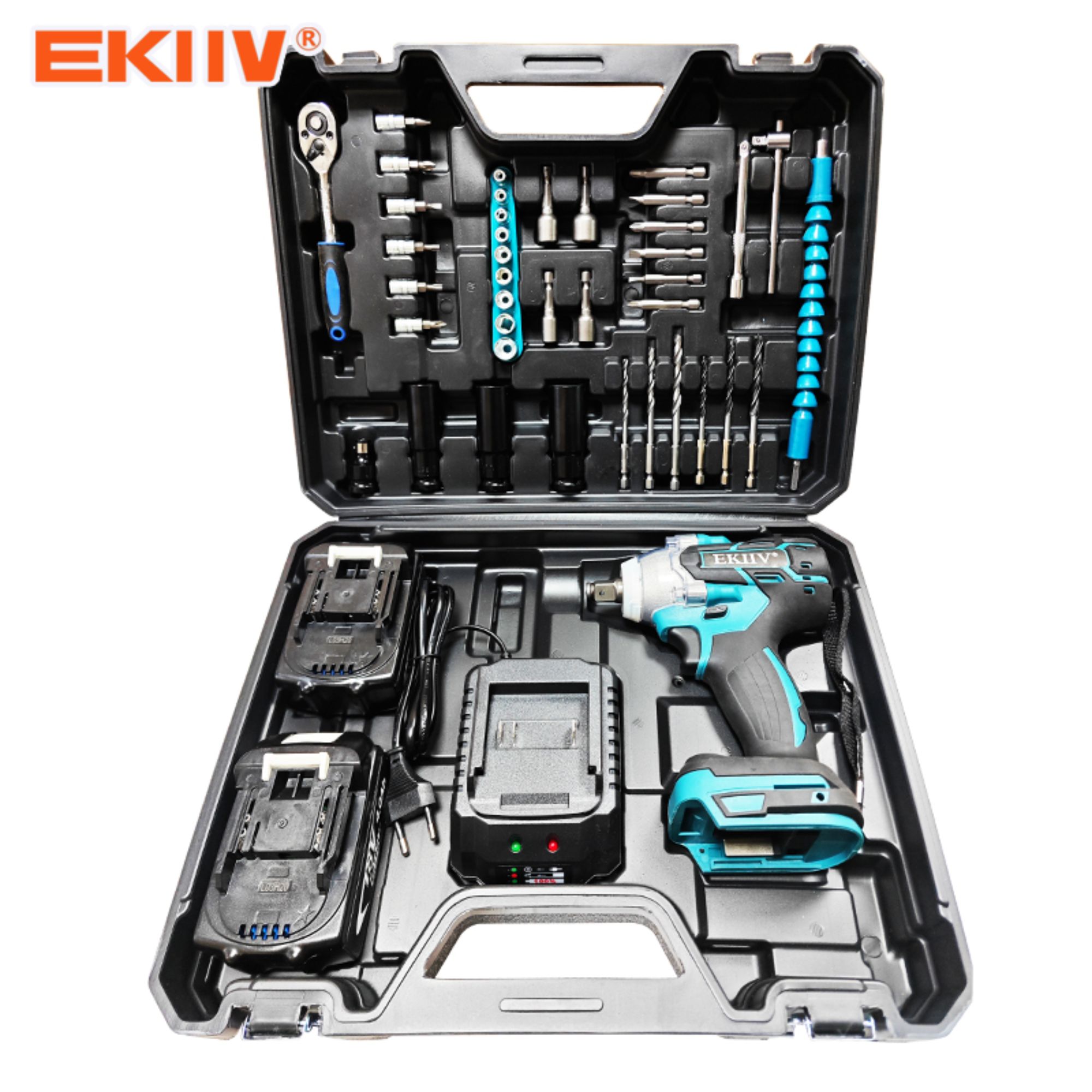 TS03 EKIIV 2 in 1 Rahmennagler und Heftmaschine 21V Akku-Nagler Batterie-Werkzeug Nagler sicherer nagelnder Akku-Kombi-Set