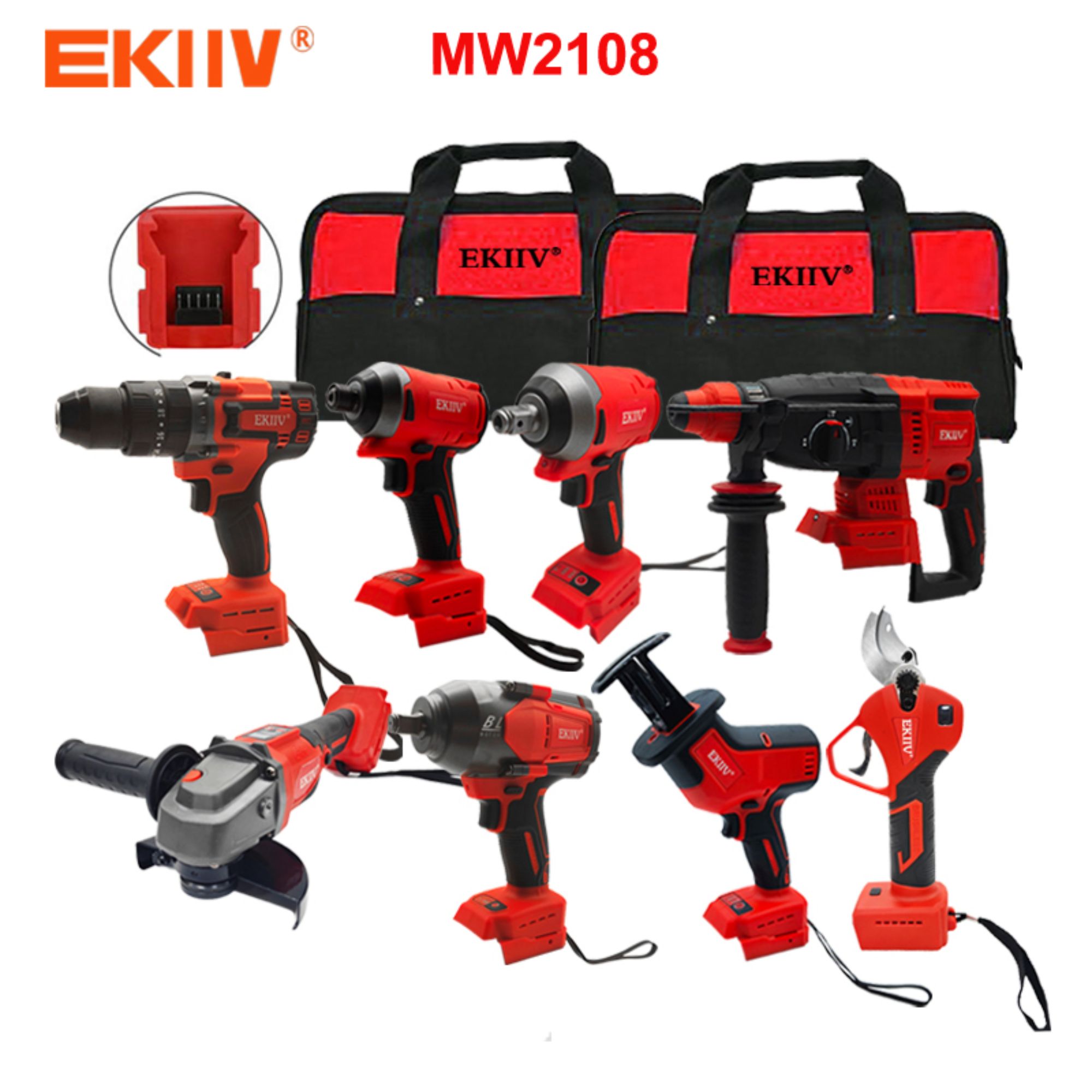 MW2108 EKIIV Industrie 20V Lithium Akku anpassbar 20v max 10-Werkzeuge Schraubendreher Kombinationskit drahtloser Schraubendreher