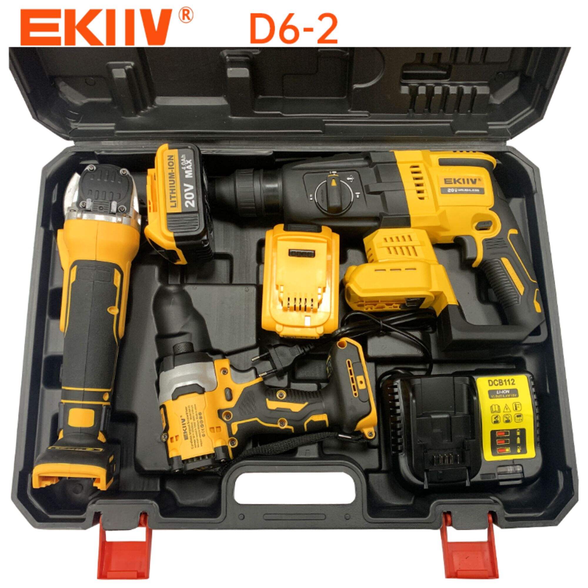 D6-2 EKIIV Exklusive Produkte Profiqualität mit gleicher Batterie-Set Kombination sofort lieferbar Akkuschraubenzieher 20V Set