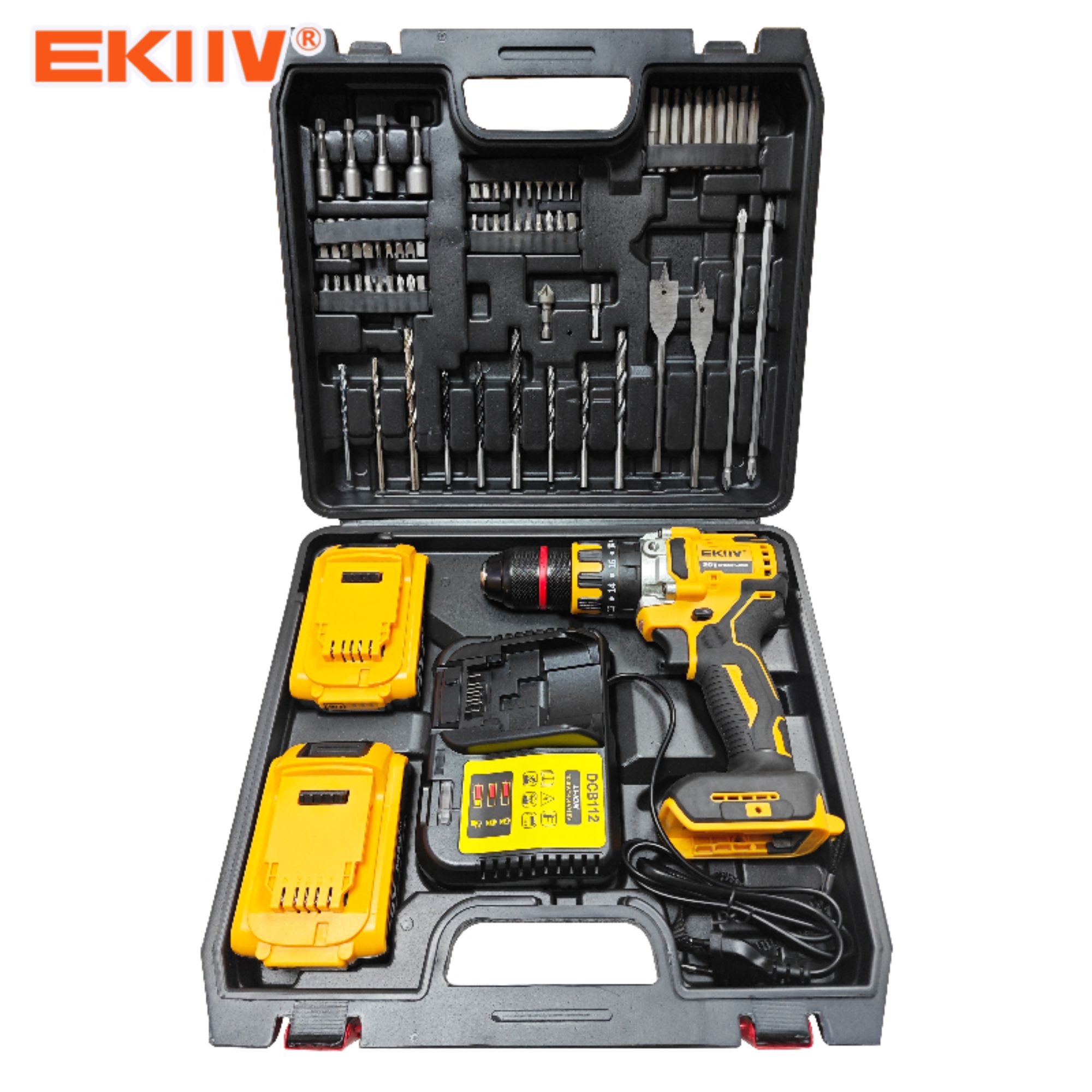 TS05 EKIIV 2 in 1 Rahmennagler und Stapler, 21V Akku-Nagler, Akkuschrauber, Sicherheitsnagler, kabelloses Kombi-Set