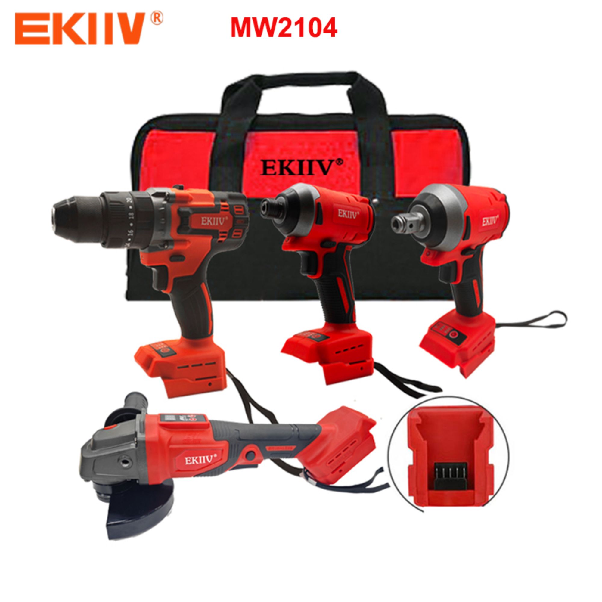 MW2104 EKIIV maßgeschneidert Meisterkarton blauer Farbe Industriequalität 20V Lithium-Akku anpassbar 20V max. drahtloser Bohrer Kombinationsset 10-Werkzeuge