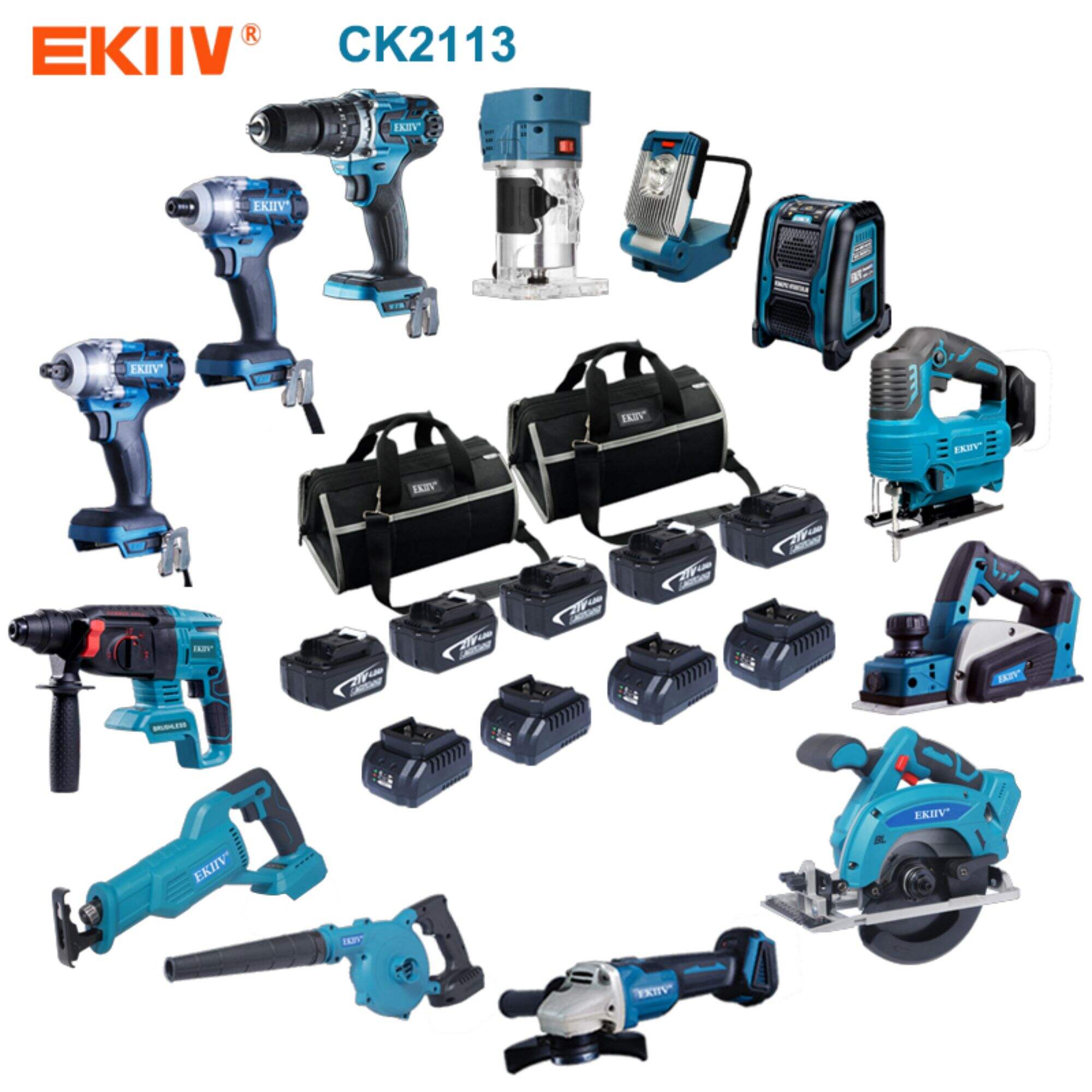 CK2113 EKIIV 13 in 1 Ersatzbatterie Bohrer und Schlagbohrer Combo Akku Combo Bohrer