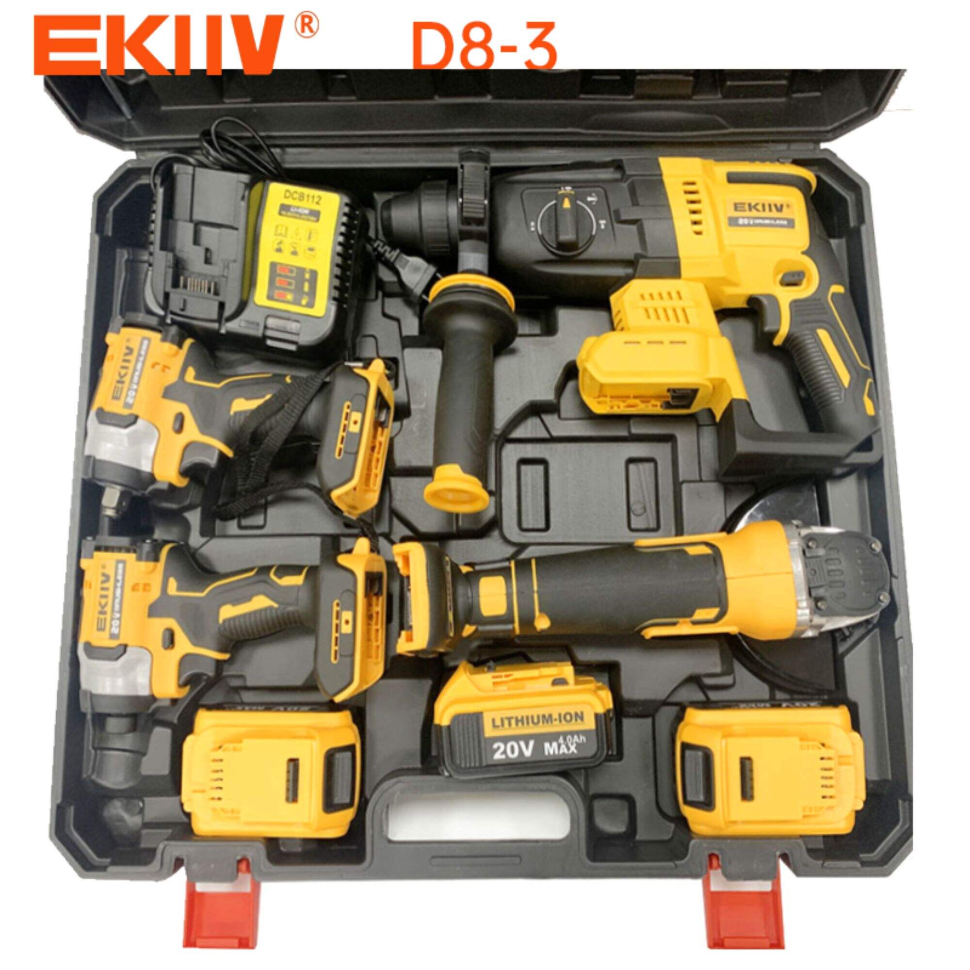 D8-3 EKIIV Exkluzivní produkty Profesionální kvalita s stejným bateriovým souborem Kombinace připravena na skladu bezdrátové elektronické nástroje 20v kombinační sadu