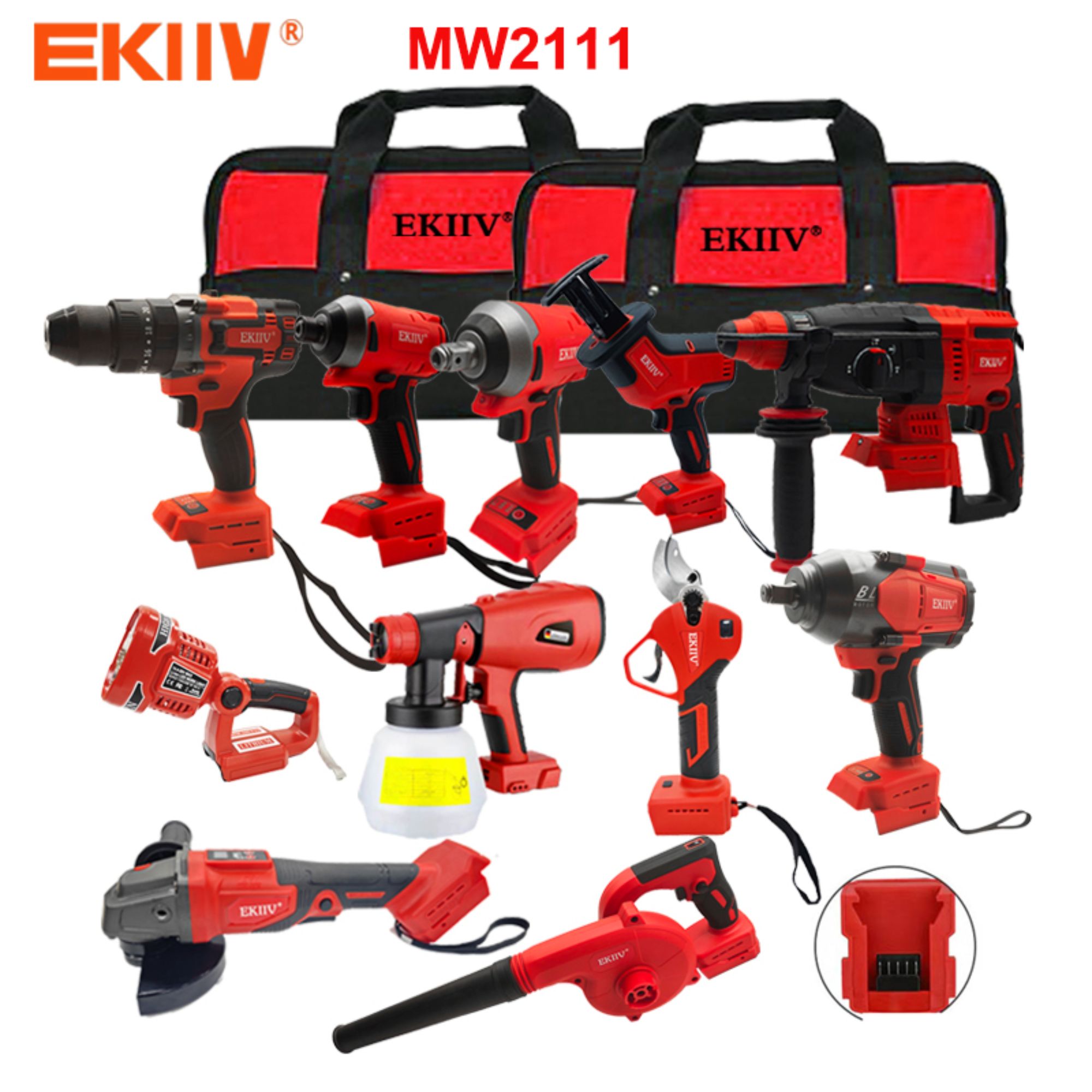 MW2111 EKIIV Professionelle Qualität mit gleichem Batteriekombokit historisch niedrigem Preis Ein-Stop-Lösung vollständiges Set Elektrikerwerkzeuge Box Set