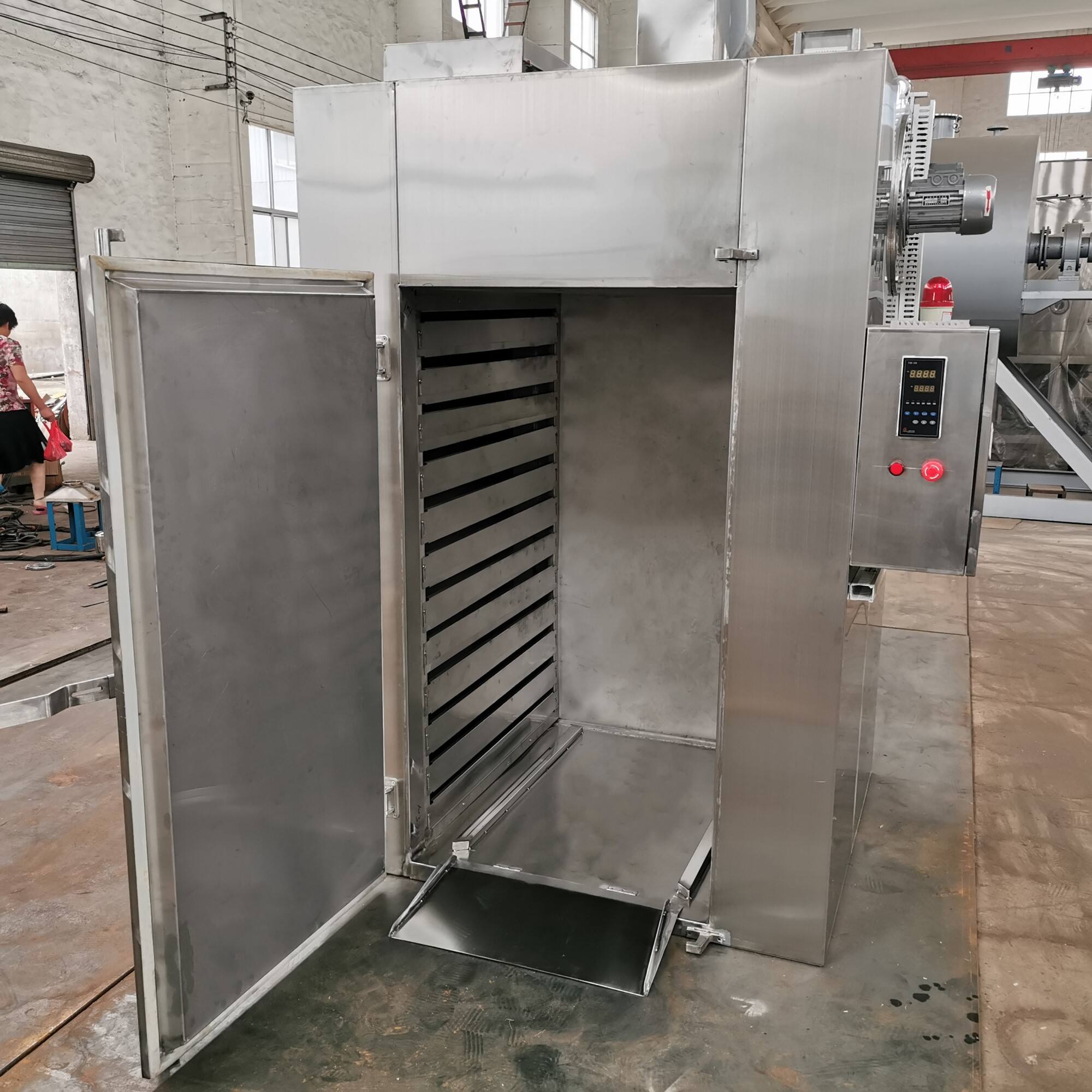 Industrial hot air tray dryer factory