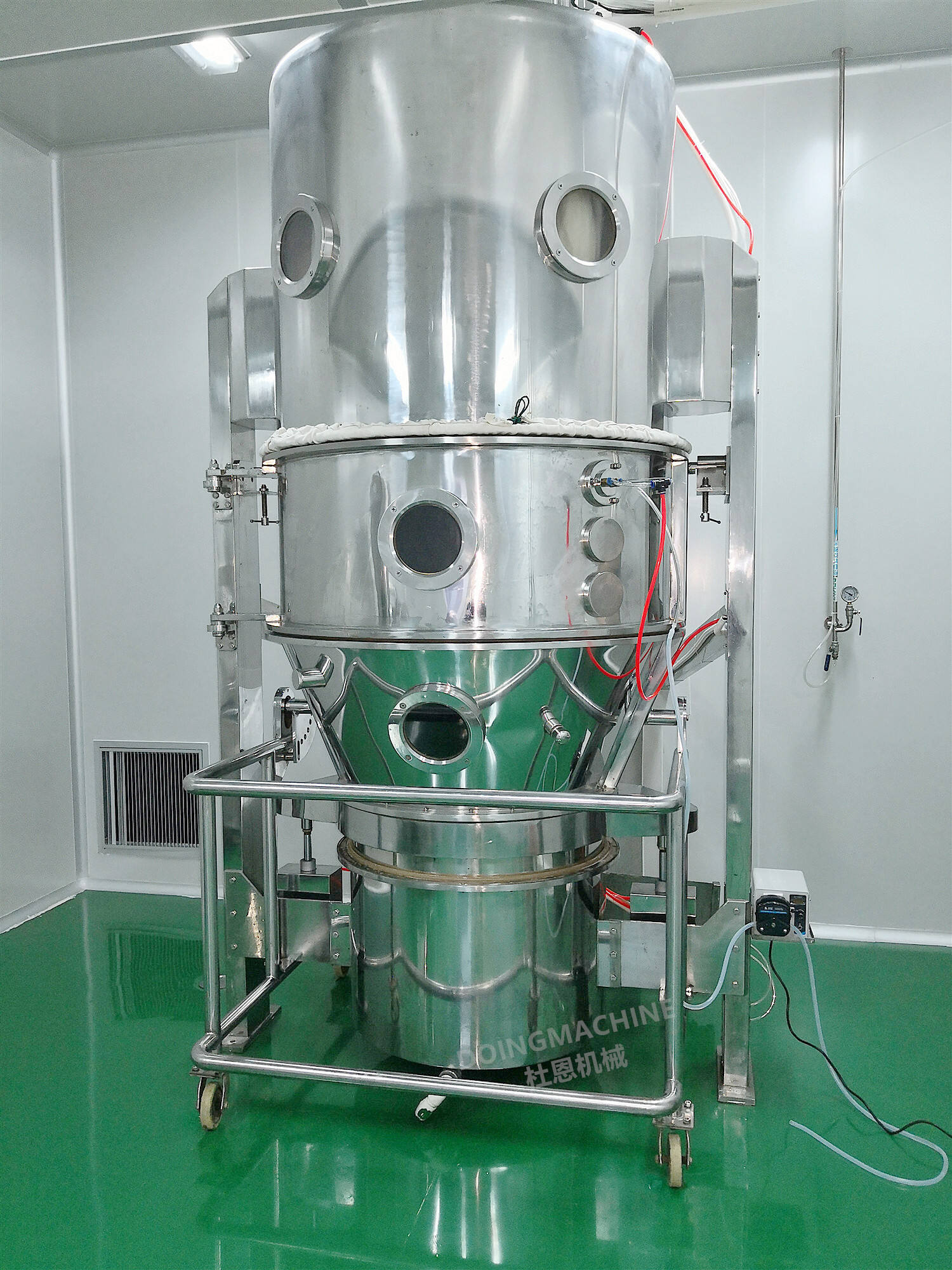 Top spray fluid bed dryer granulator details