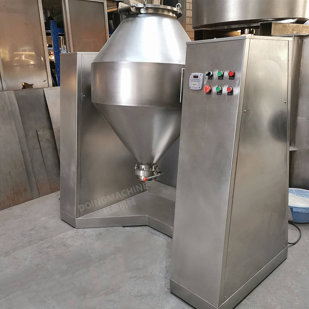 Double cone dry powder mixer blender details